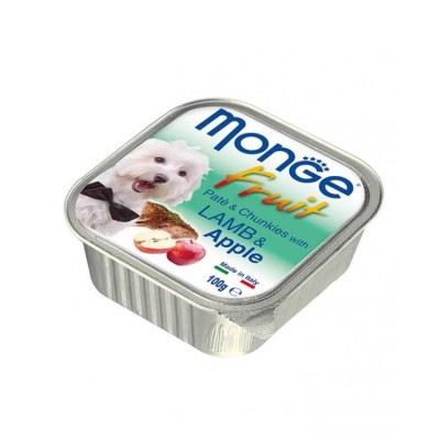 Monge Pate & Chunkies With Lamb & Apple Wet Dog Food 100gm (Pack Of 2)
